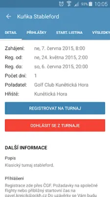 Česká golfová federace android App screenshot 6